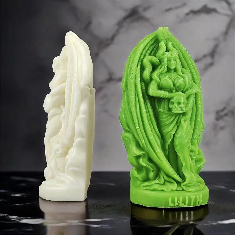 Lilith Goddess Statue Candle Mould Silicone