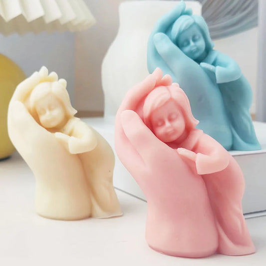 Baby in Mother's Hand Candle Mould