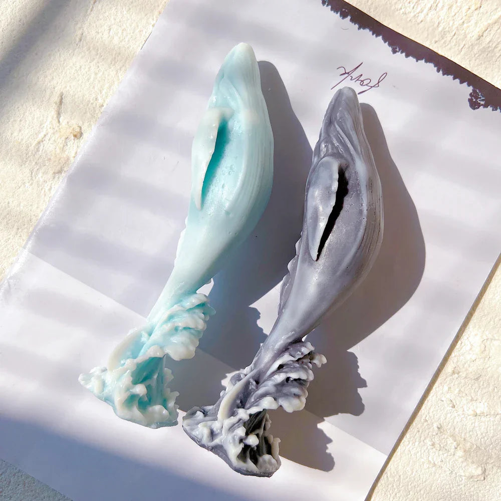 DIY Ocean Humpback Whale Silicone Candle Moulds - Unique Marine Sea Life