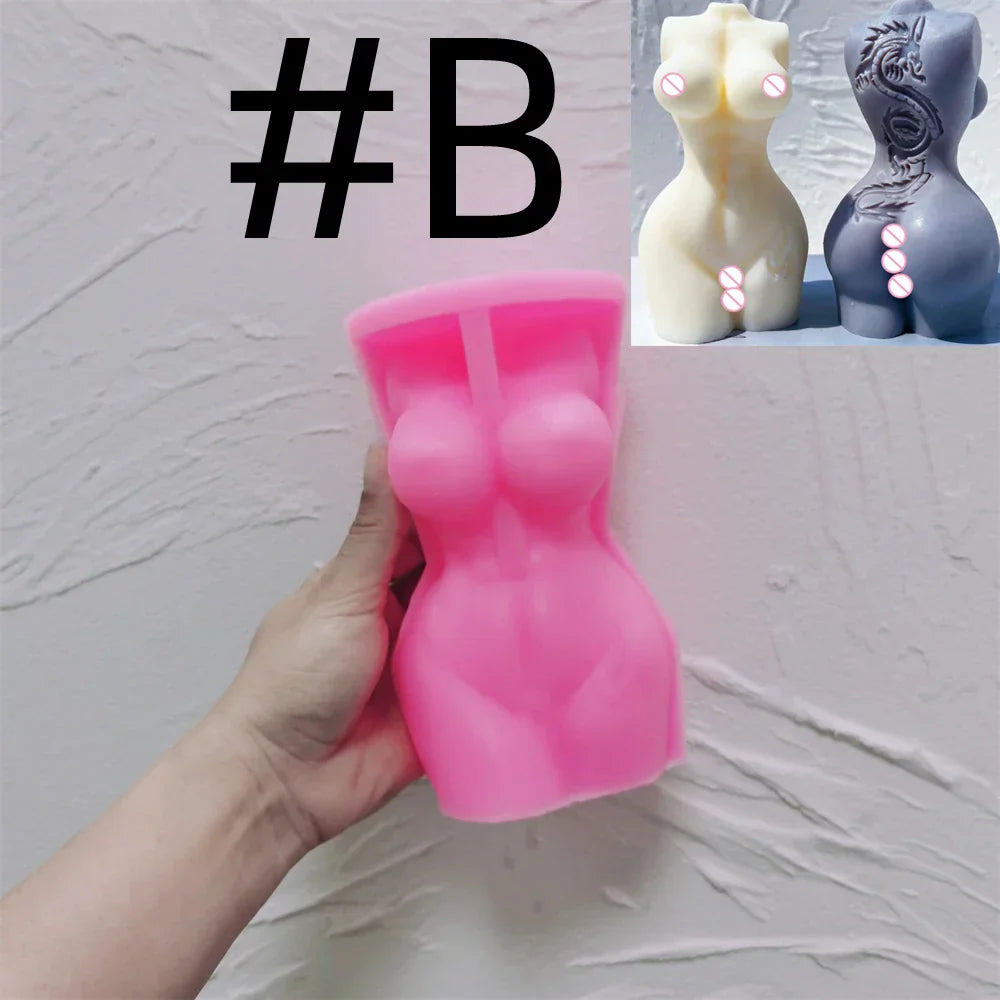Dragon Tattoo Man Woman Body Candle Mould