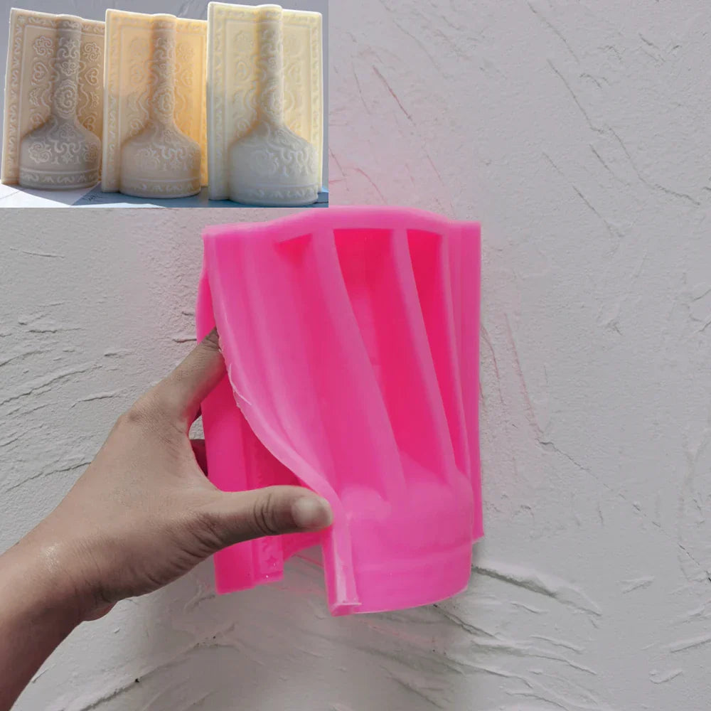 Decorative Arabesque Double Vase Candle Mould