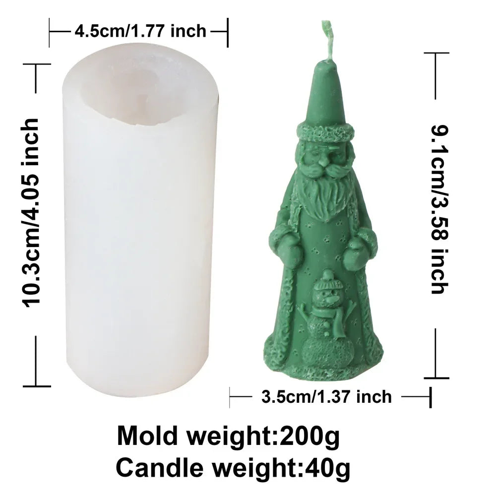 Long Hat Christmas Silicone Candle Moulds