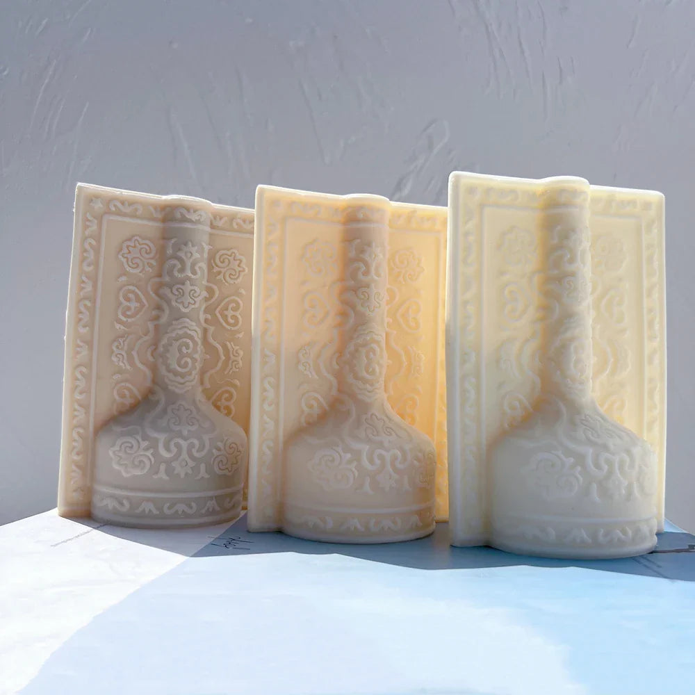 Decorative Arabesque Double Vase Candle Mould