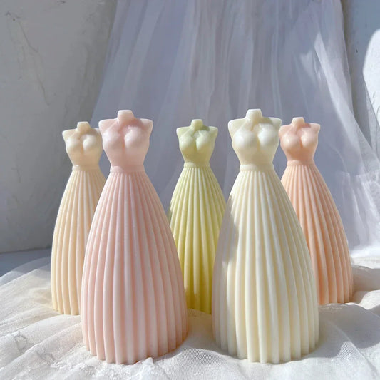 Wedding Dress Silicone Candle Mould