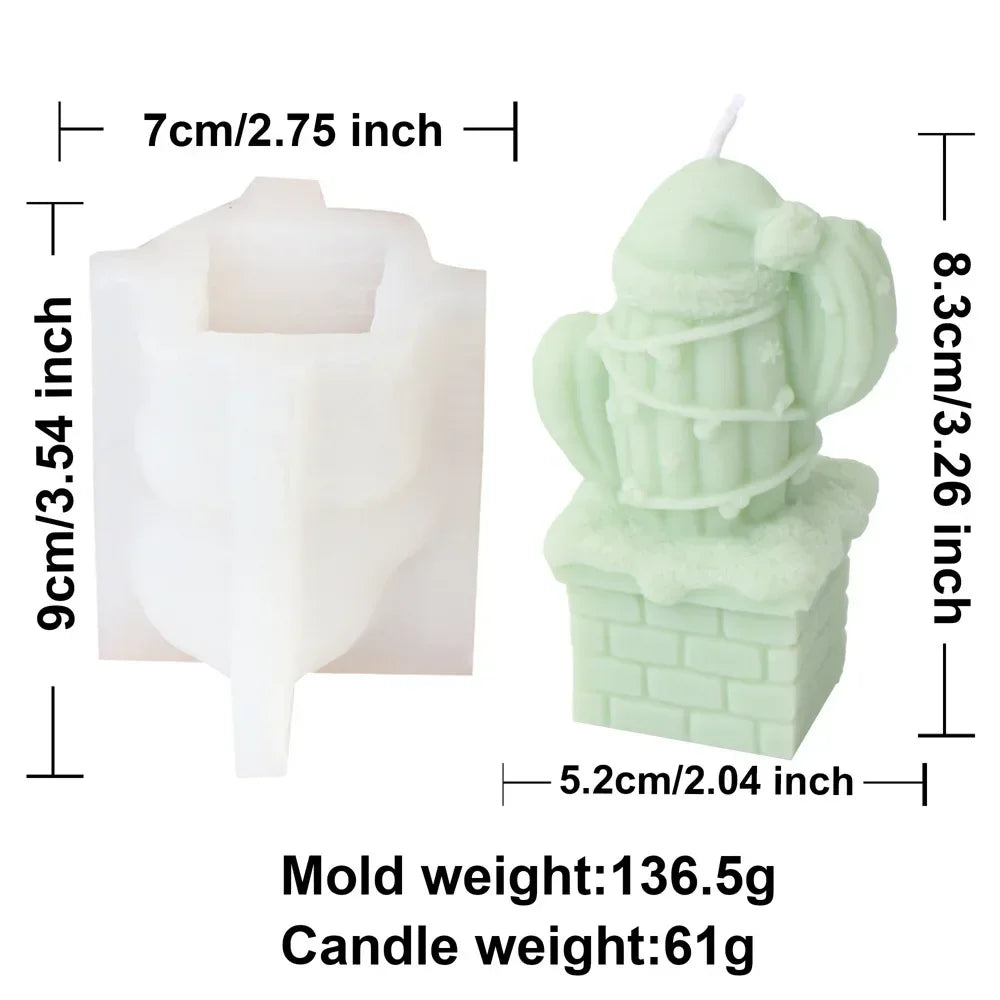 Christmas Cactus Silicone Candle Moulds