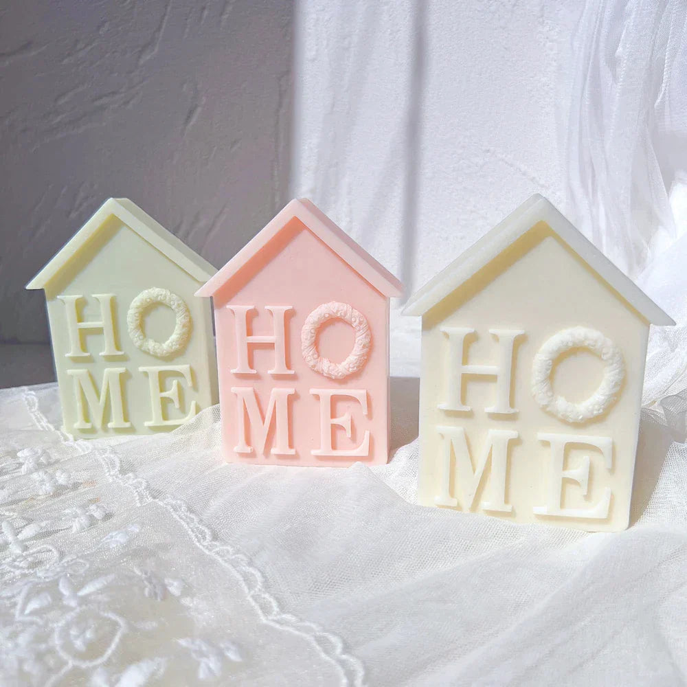 House Shape Christmas Home Letter Candle Moulds