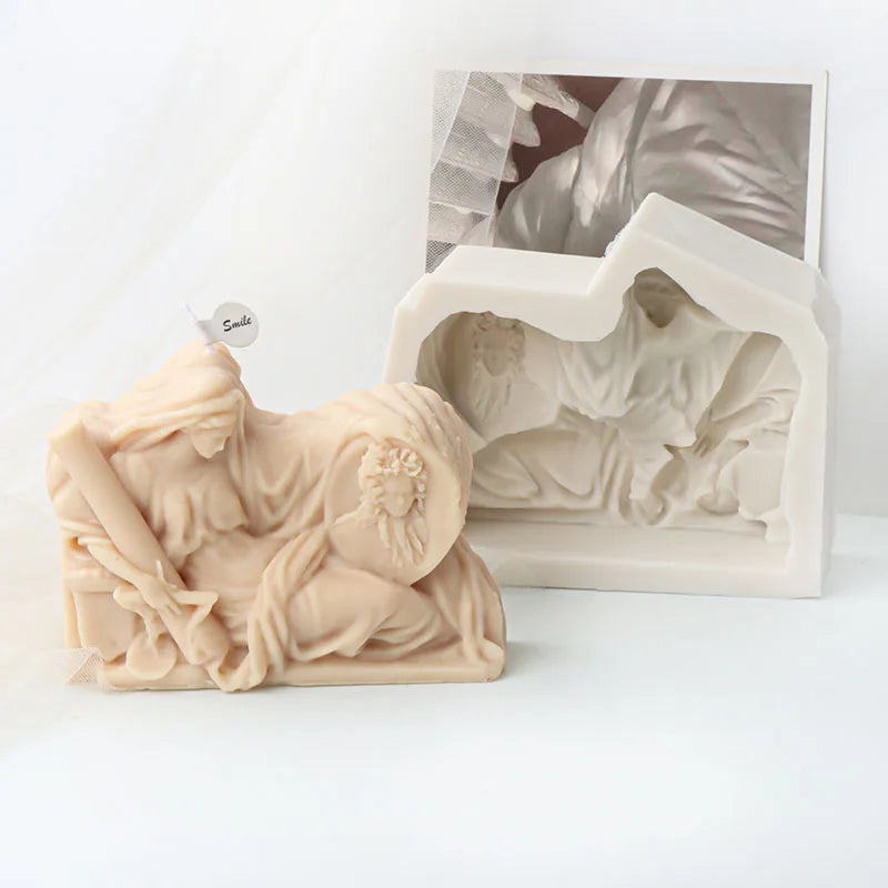 Jesus Family Statue Candle Silicone Mould