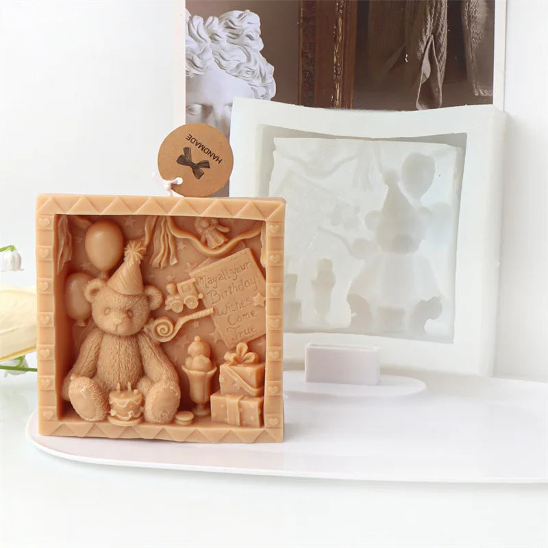 DIY Photo Frame Bear Candle Mould