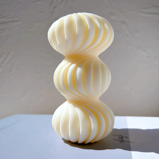 Round Swirl Pillar Candle Silicone Mould