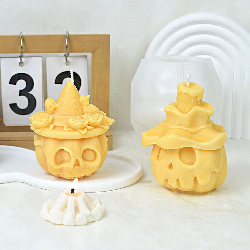 3D Evil Pumpkin Candle Mould