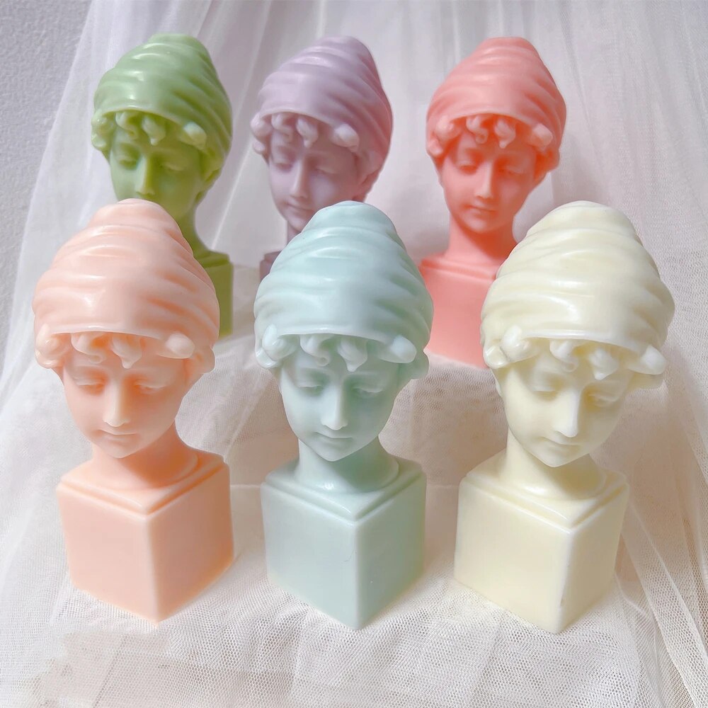 Greek Little Girl Statue Candle Mould