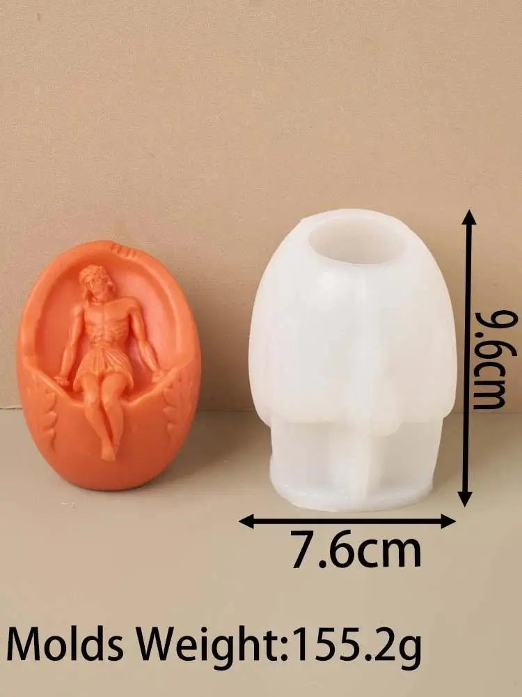 DIY 3D Jesus and Virgin Mary Easter Egg Silicone Candle Mould