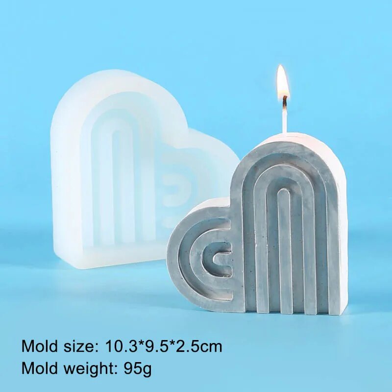 DIY Love Candlestick Silicone Mould