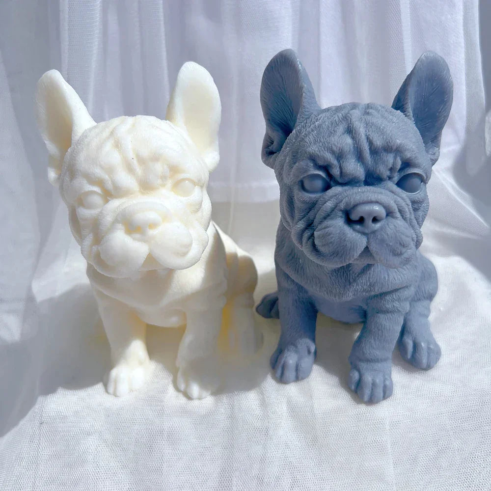 French Bulldog Candle Mould Silicone