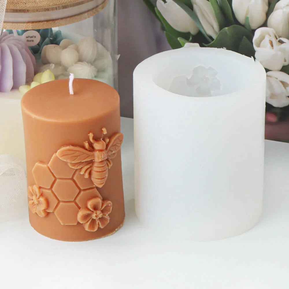 DIY Honeycomb Flower Candle Mould