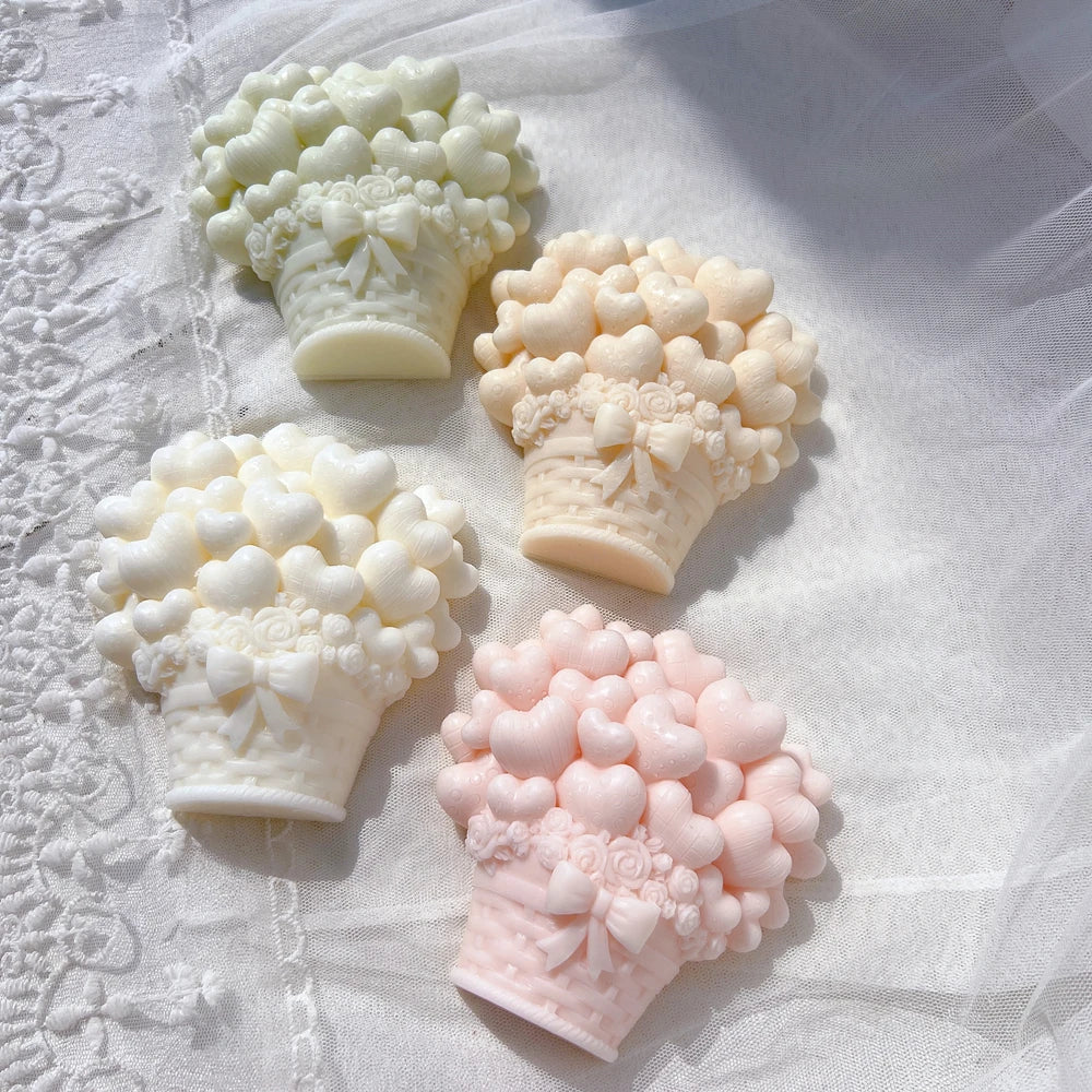 Heart Balloon Basket Candle Mould