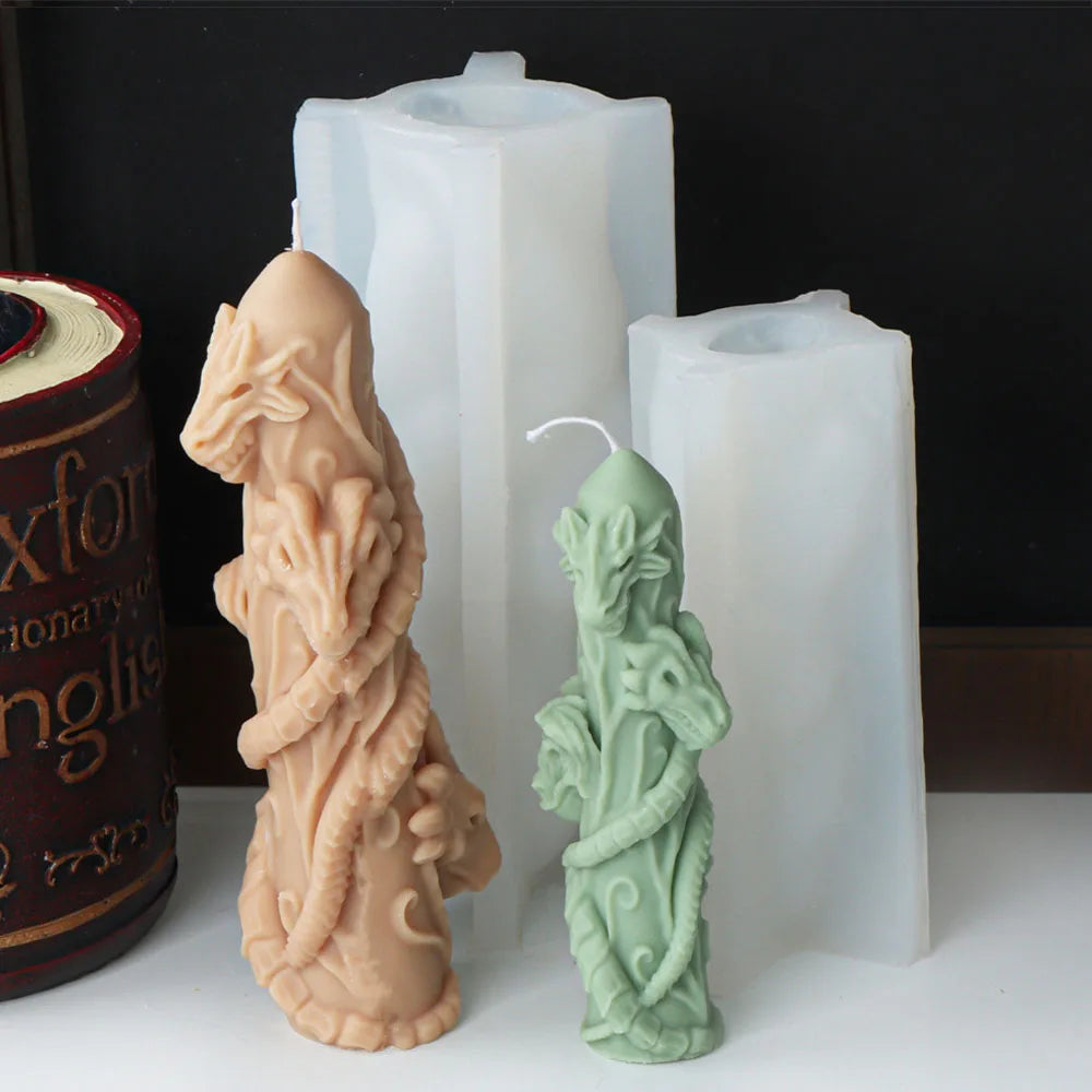 Dragon Head Pillar Candle Mould