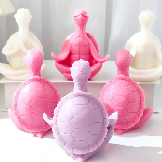 Yoga Turtle Silicone Candle Mould