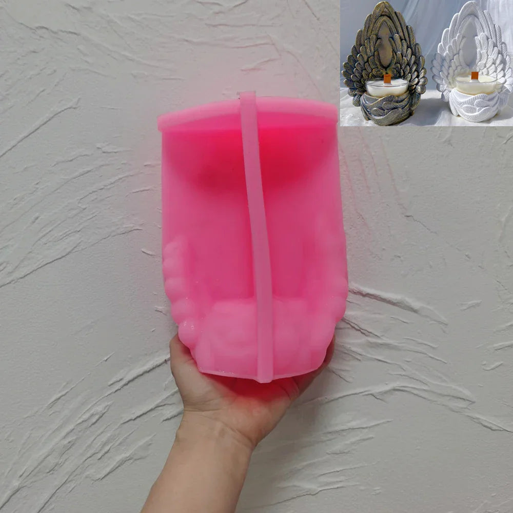 Angel Wings Tea Light Candle Holder Silicone Candle Mould