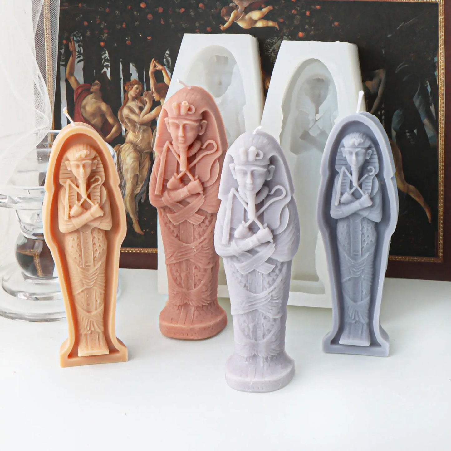 Egyptian mummy Candle Silicone Mould