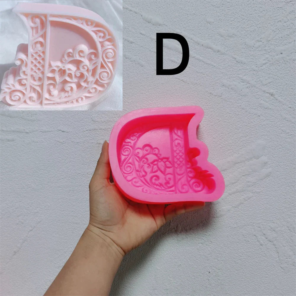 Floral Alphabet Candle Moulds