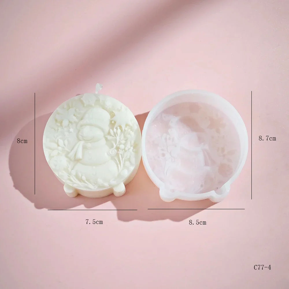 Winter Hat Snowman Candle Mould
