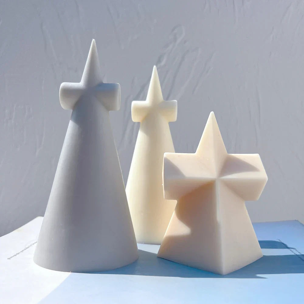 Geometric Cross Shaped Silicone Candle Mould