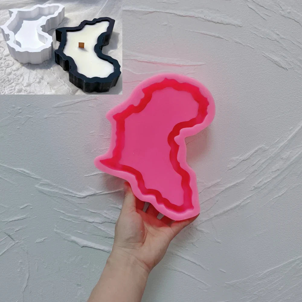 Africa Map Candle Vessel Silicone Mould