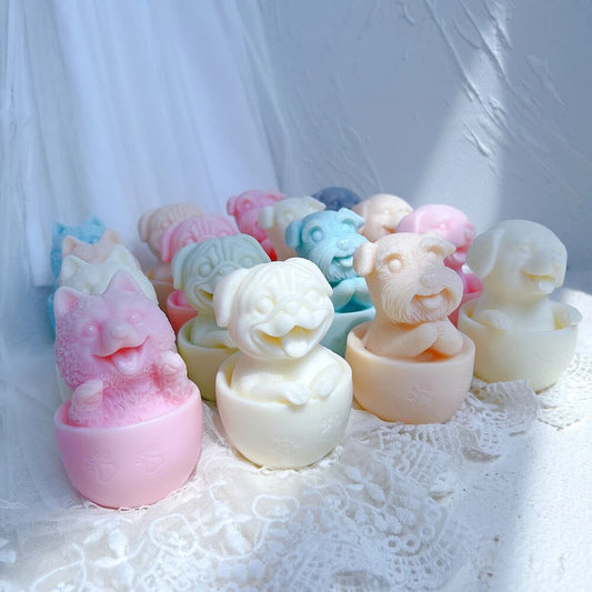 Cute Cup Dog Candle Silicone Mould