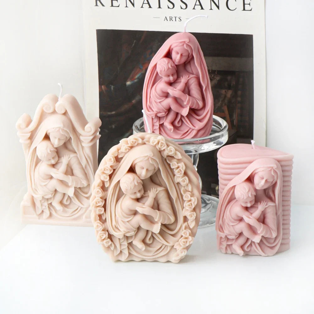 Madonna and Child Silicone Candle Mold