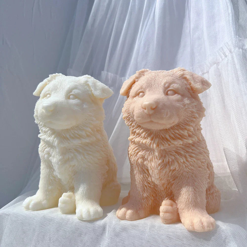 Alsatian German Shepherd Puppy Candle Mould