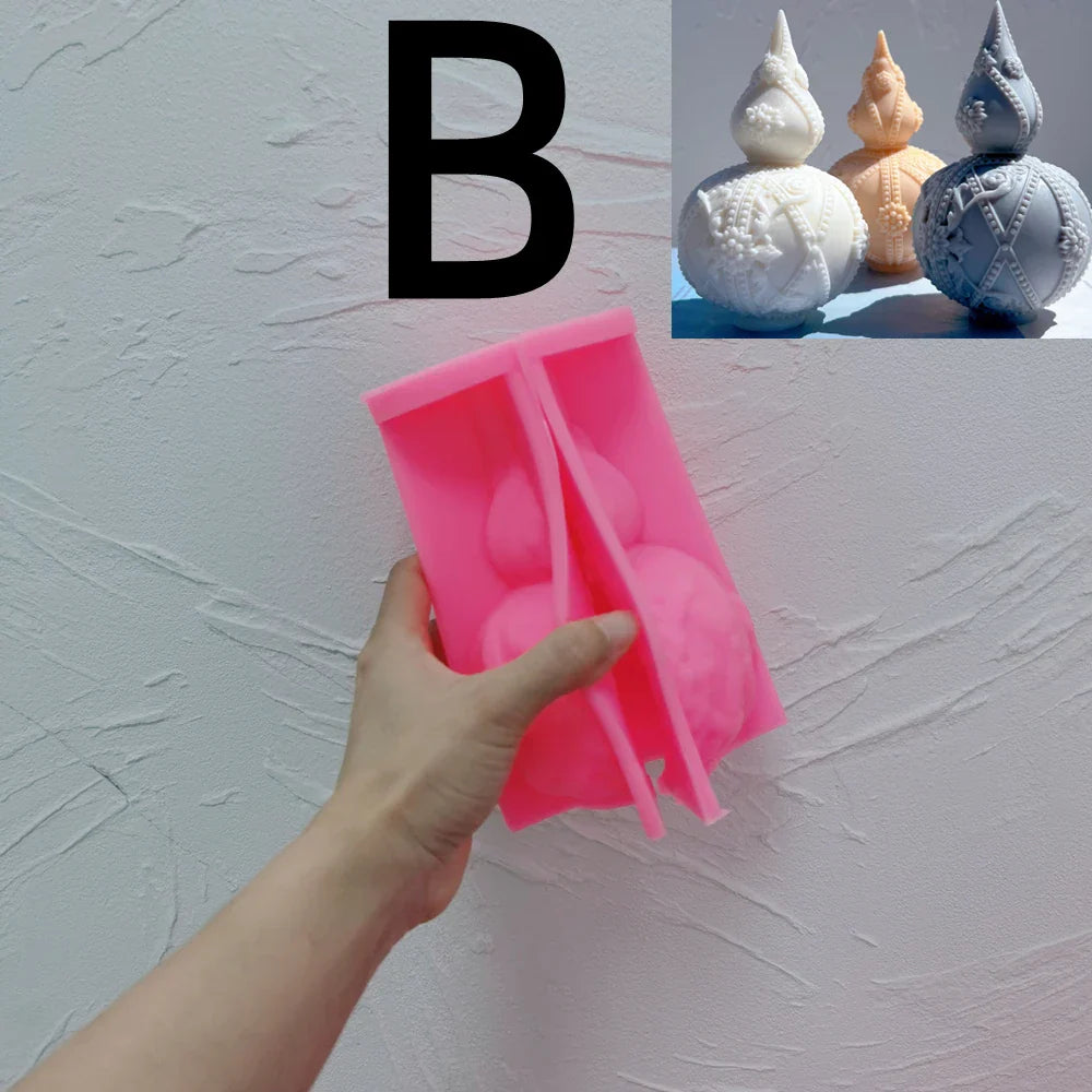 Decorative Bottles Vase Shaped Silicone Candle Mould