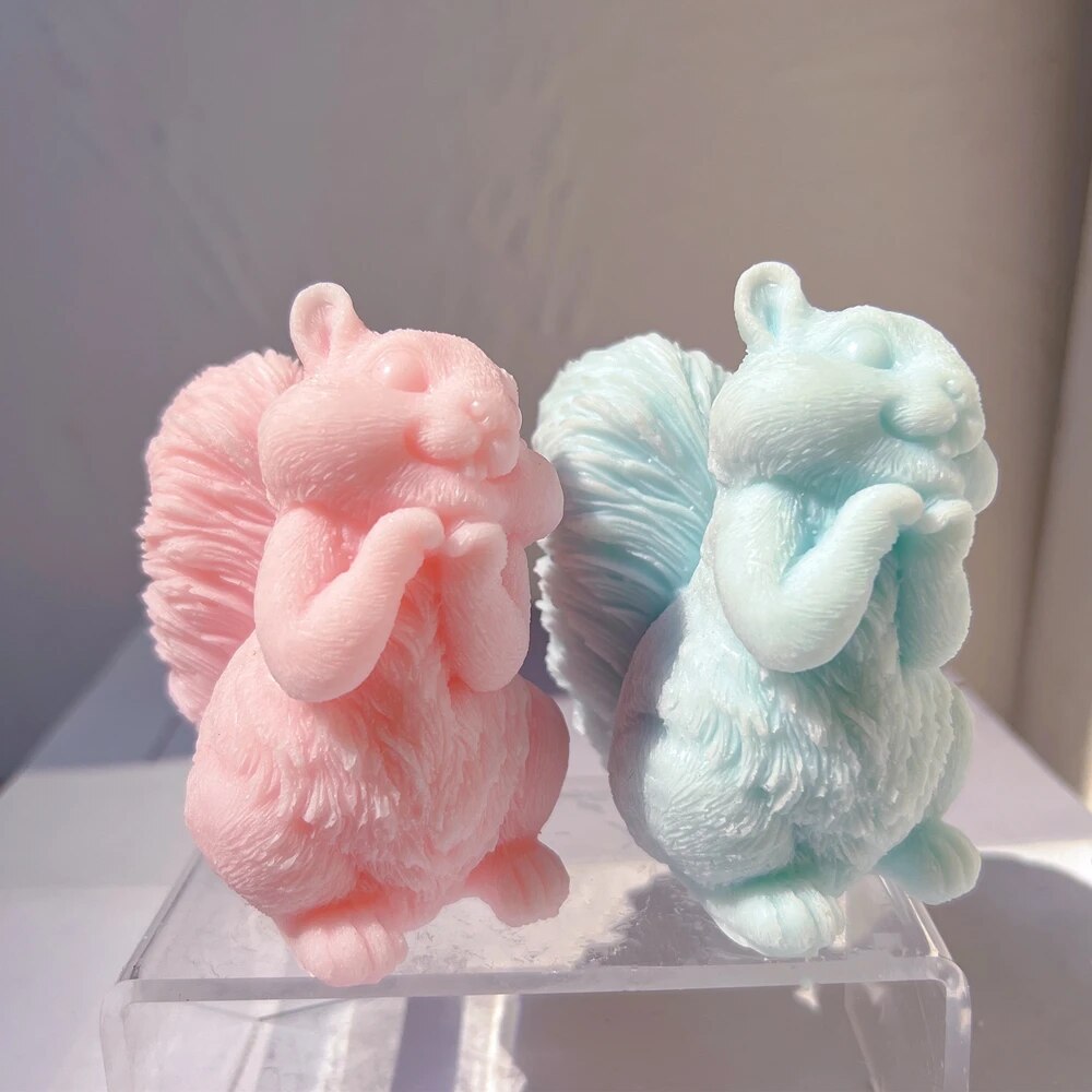 Cute Squirrel Silicone Candle Mould