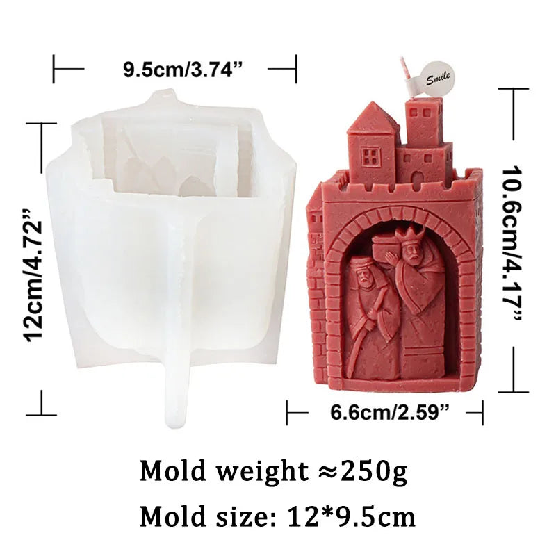 Vintage Castle Candle Silicone Mould