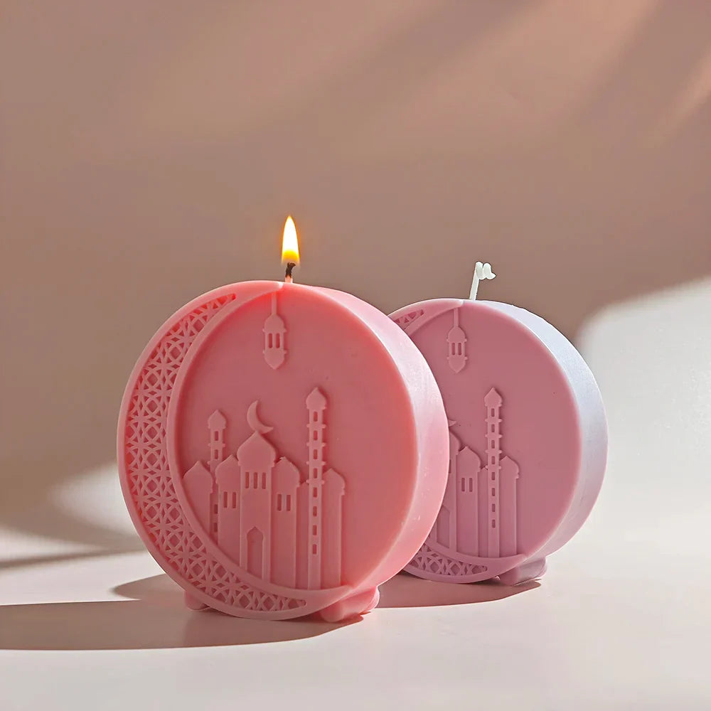 Mosque Style Round Moon Candle Mould