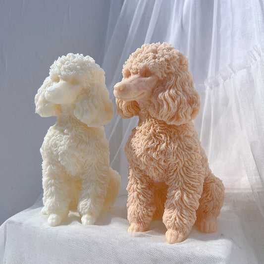 Poodle Dog Puppy Candle Mould