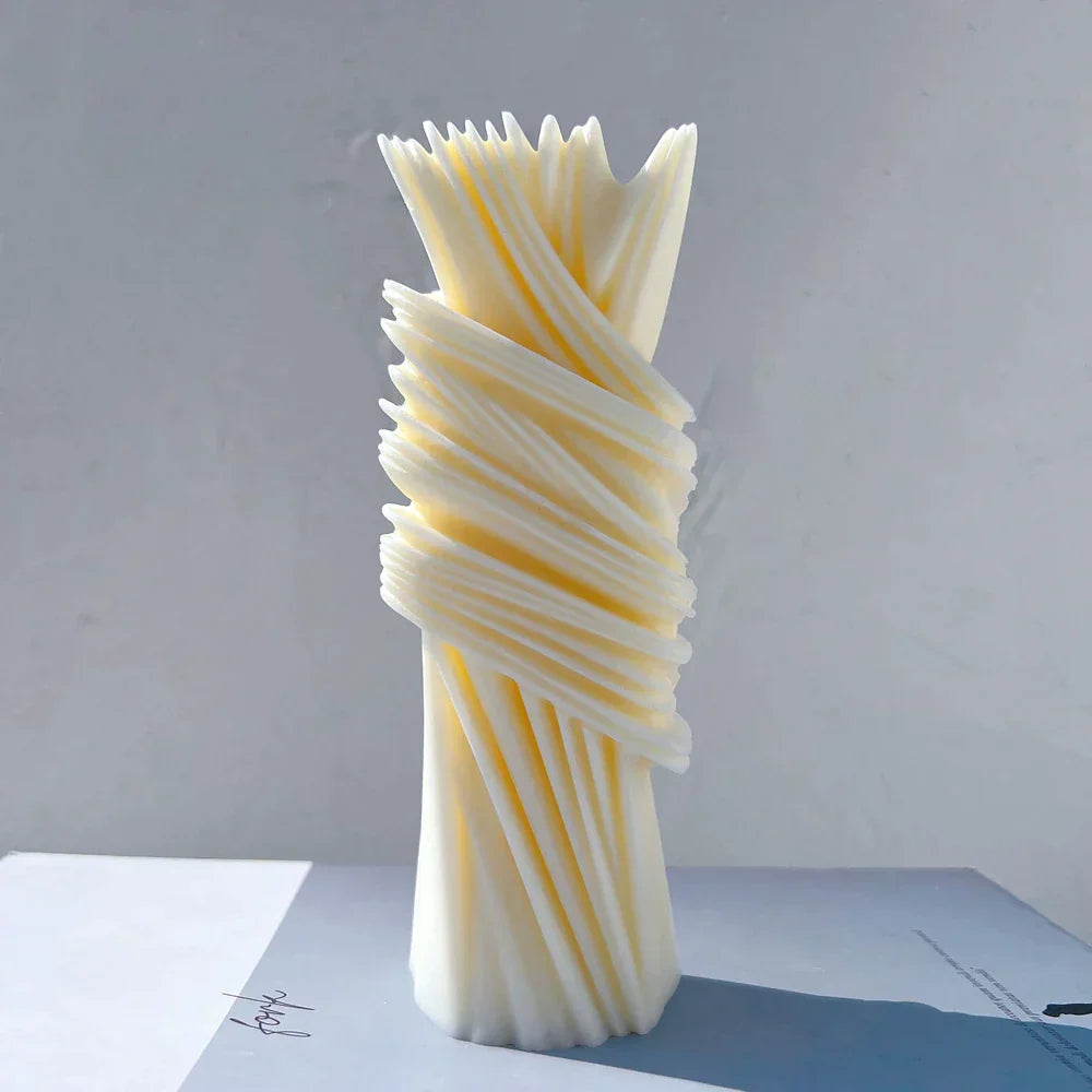 Abstract Geometric Pillar Candle Mould