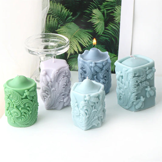 Honey Bee Blossom Pillar Candle Mould