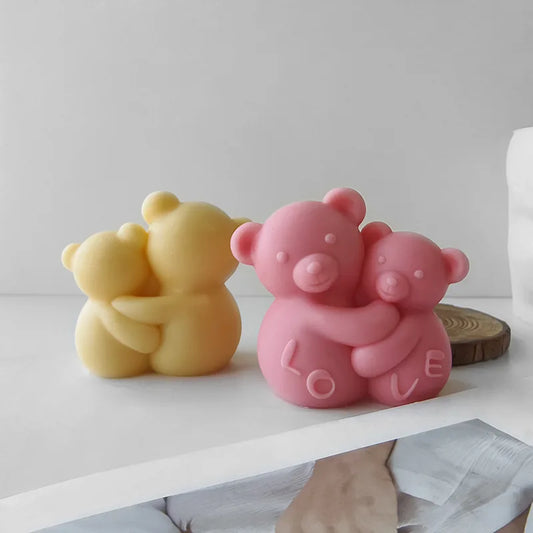 3D Love Bear Aroma Candle Silicone Mould
