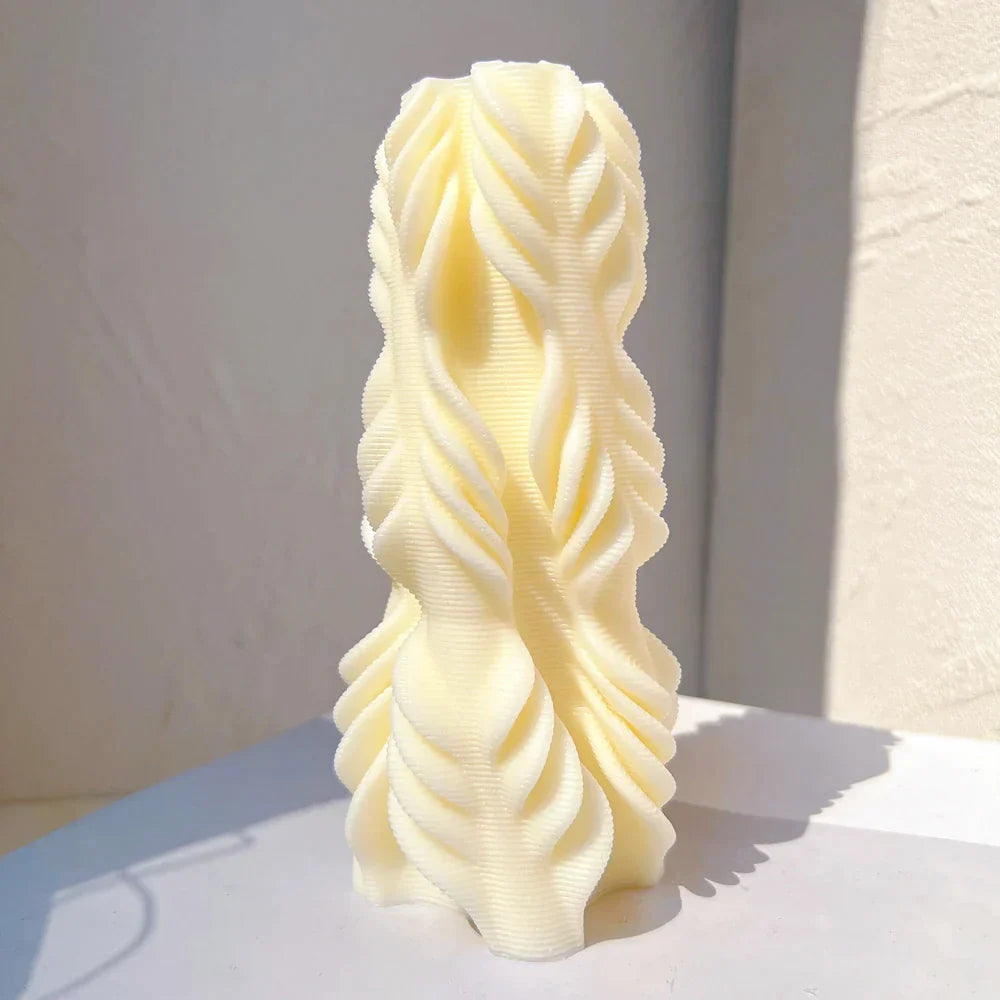 Ribbed Ripple Pillar Candle Mould