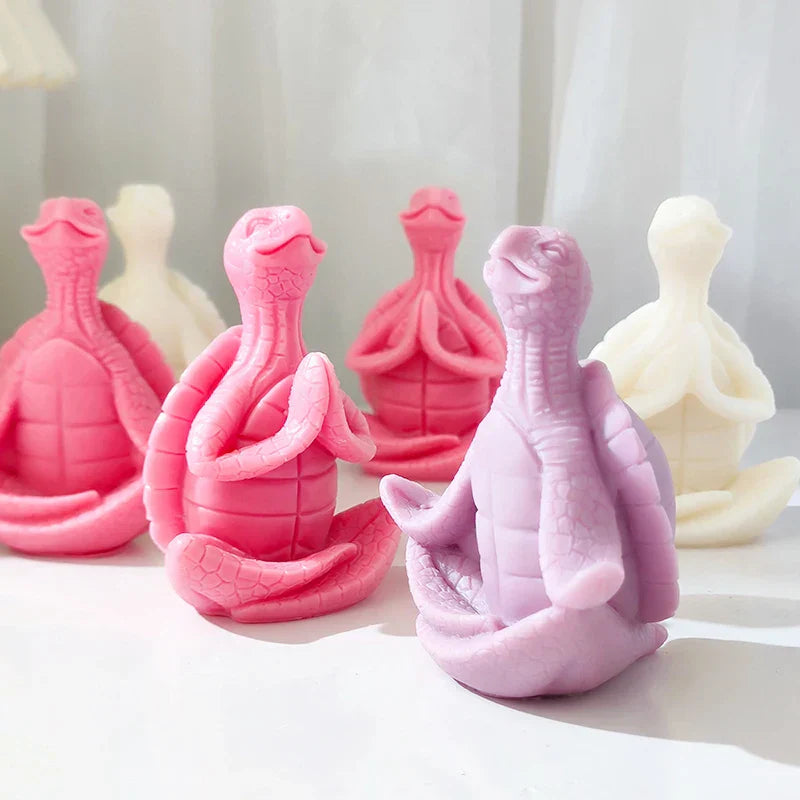 Yoga Turtle Silicone Candle Mould
