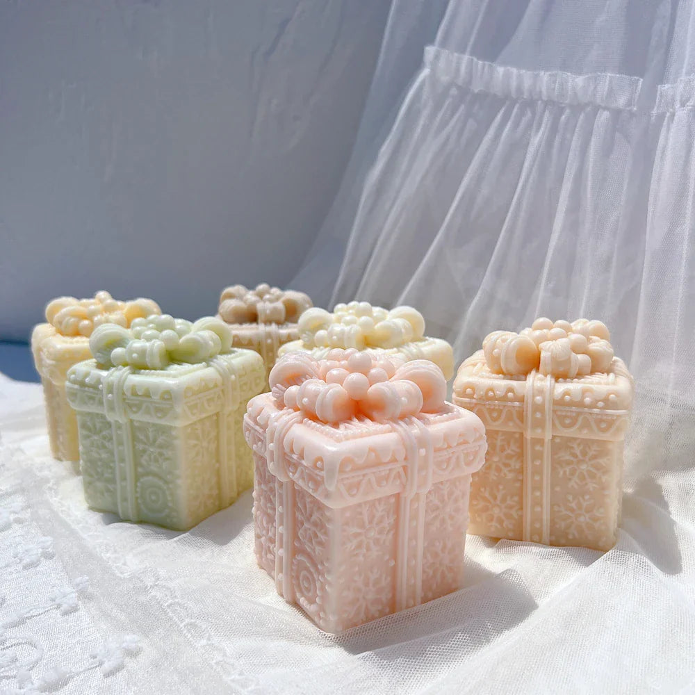 Christmas Gingerbread Gift Box Silicone Candle Mould