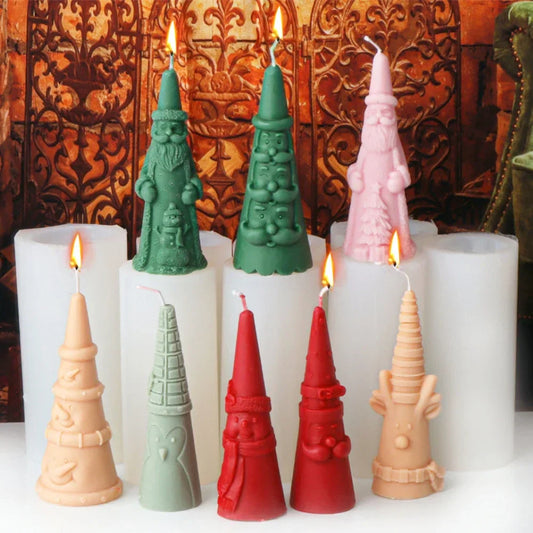 Long Hat Christmas Silicone Candle Moulds
