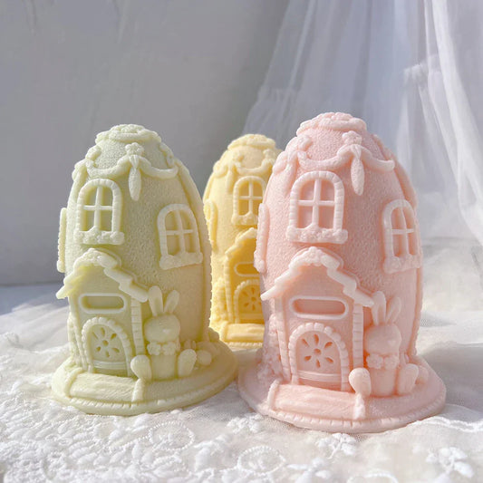 Easter Egg House Candle Silicone Mould