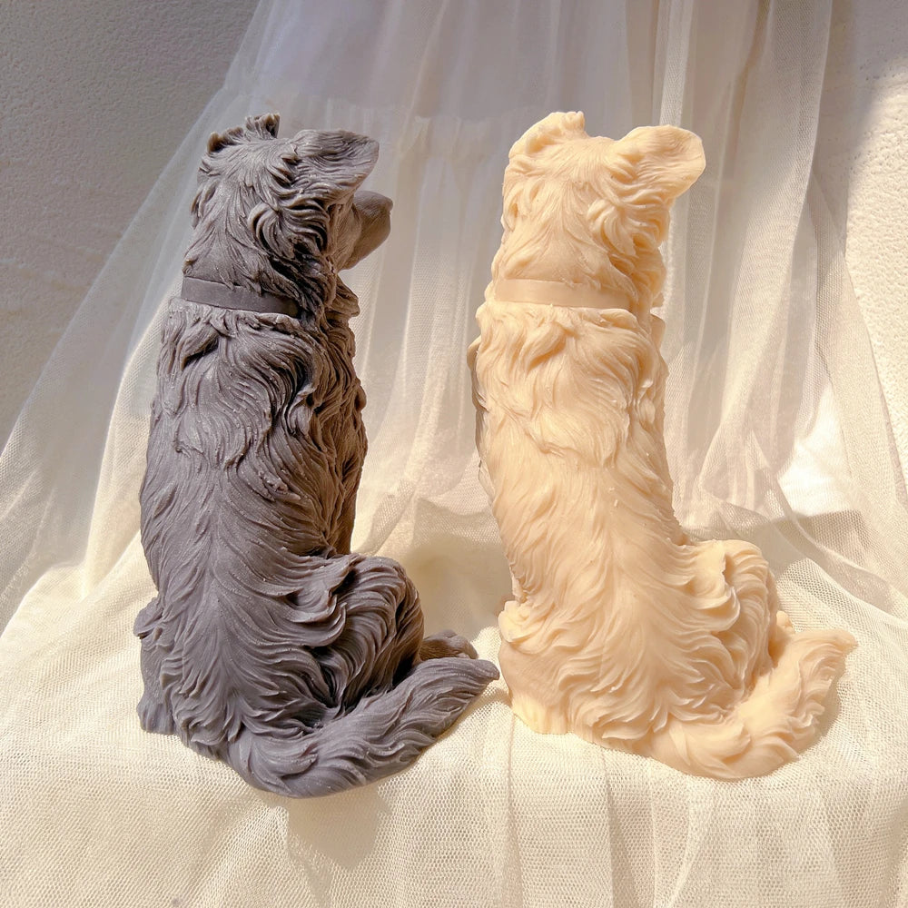 Border Collie Candle Mould Silicone