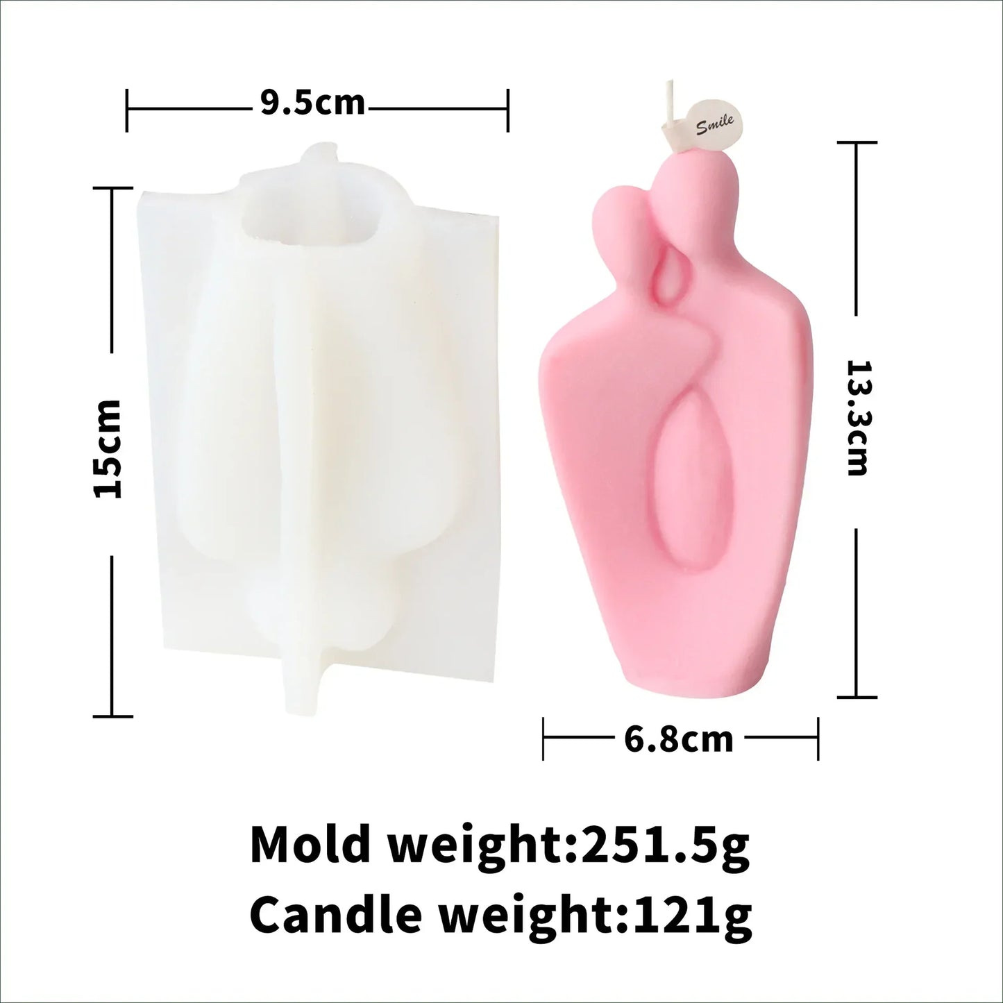 Nordic Couple Silicone Candle Mould