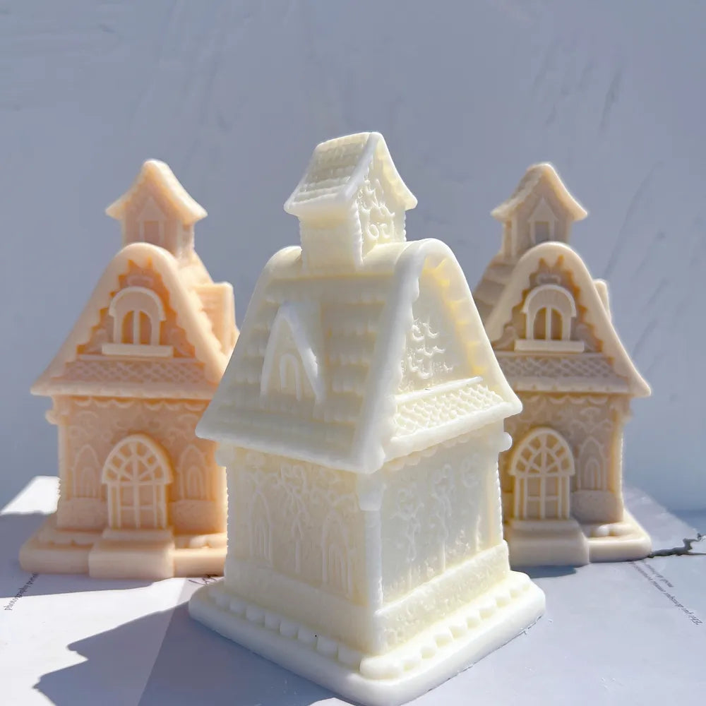 Christmas Gingerbread Home Candle Silicone Mould