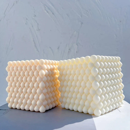 Geometric Square Raindrop Cube Candle Mould
