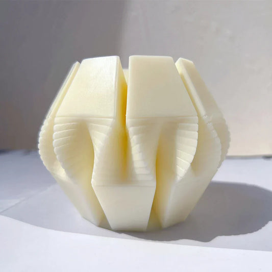 Geometric Wave Twirl Candle Silicone Mould