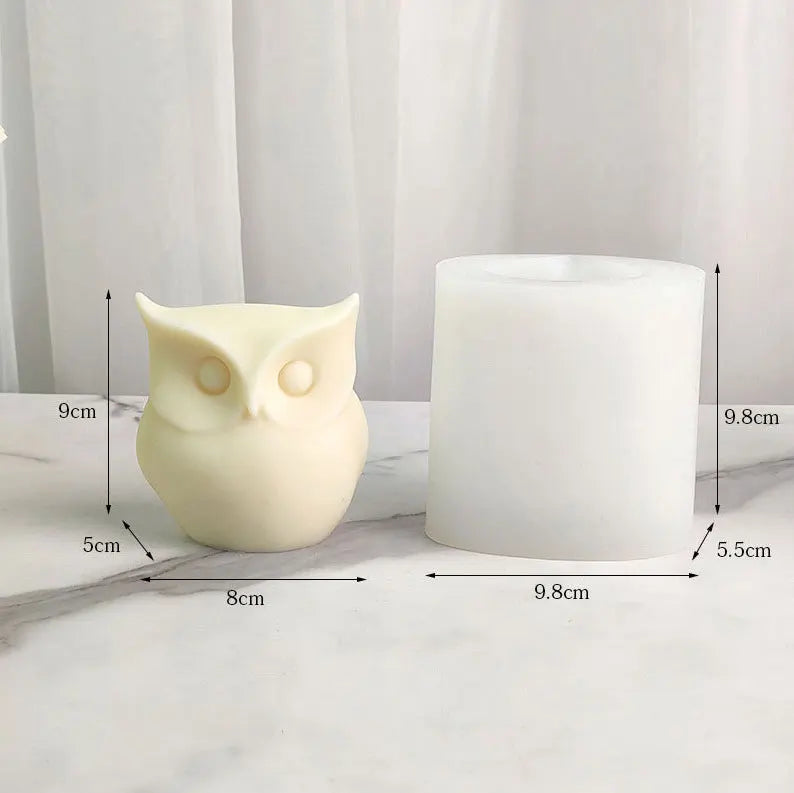 Cute Owl Candle Mould